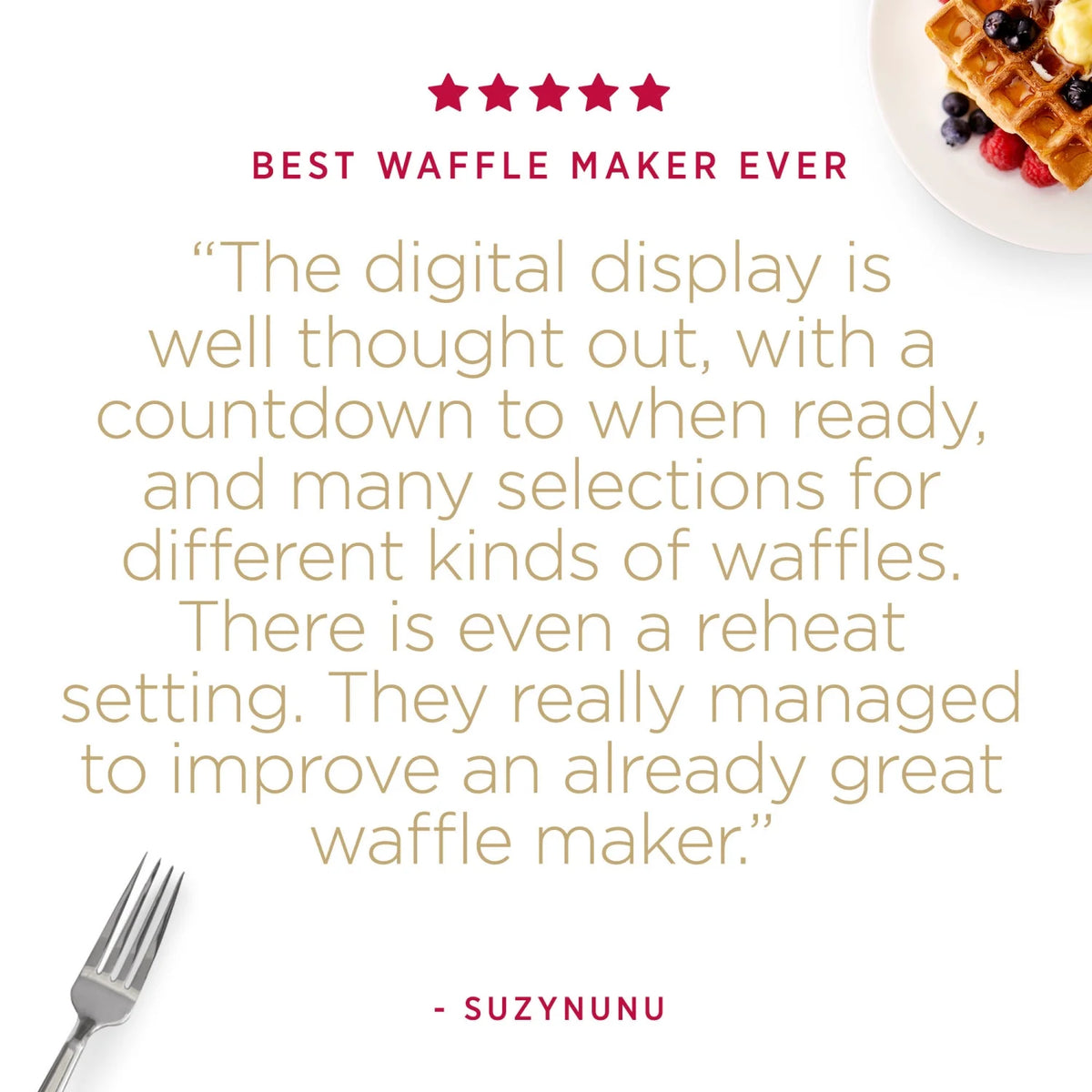 4 slice Belgian Waffle Maker with Removable Plates P103337