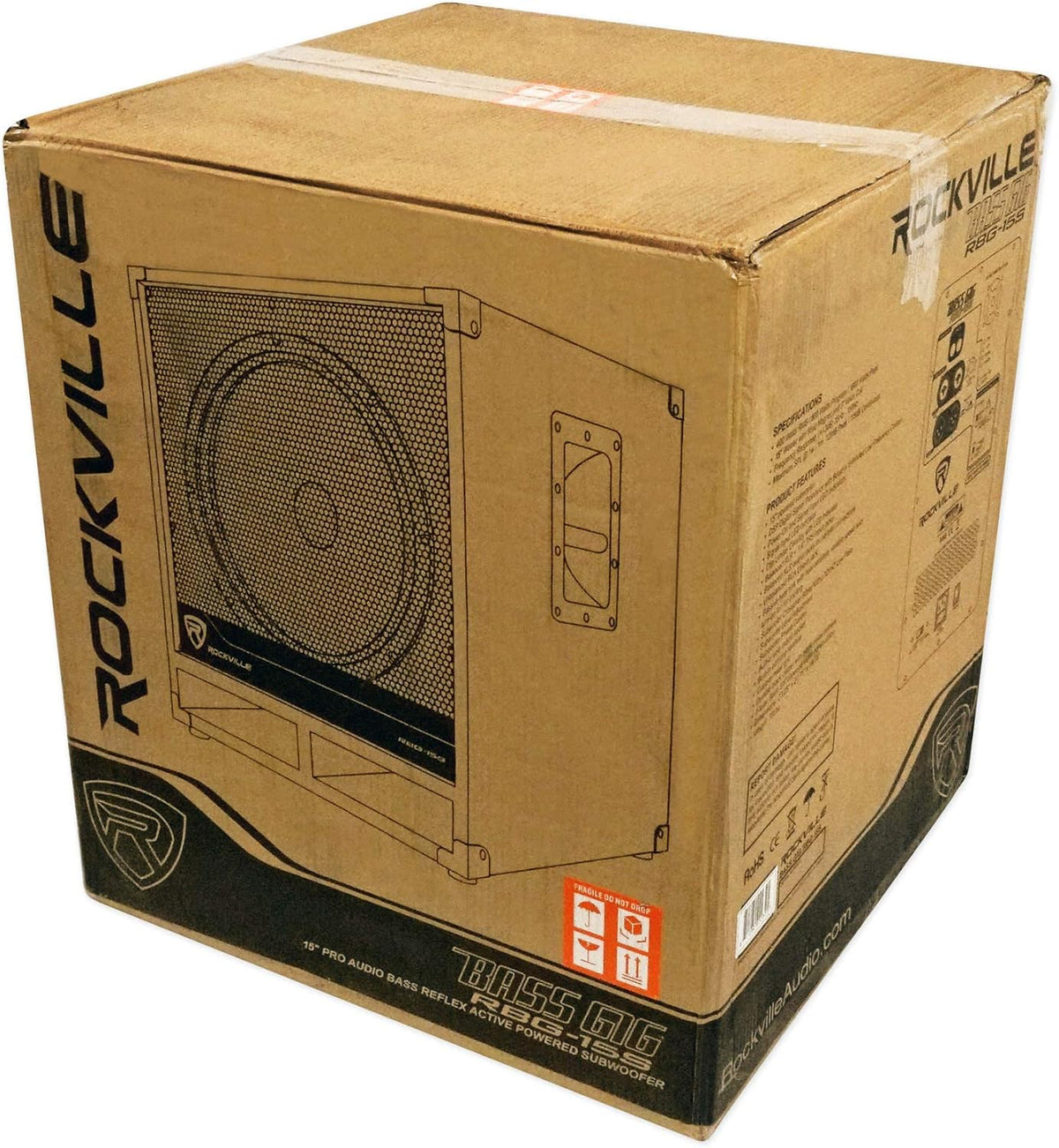 15" 1600w Active Powered PA Subwoofer with Steel Casters X298