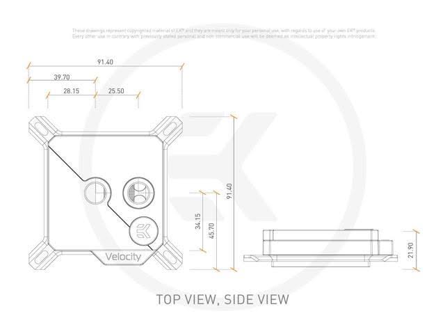 Matte Black / Silver CPU Waterblock B698