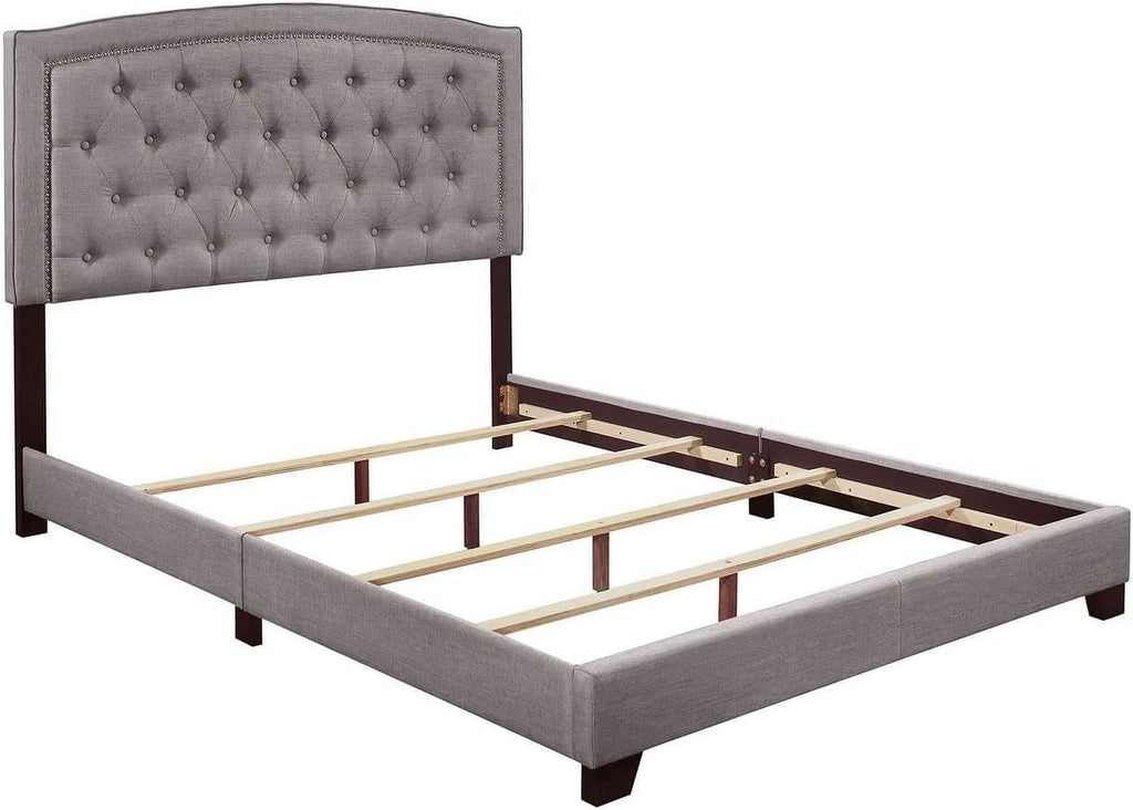 Queen Size Blue Upholstered Bed Frame Q9745