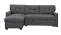 Gray Reversible Sleeper Sectional with Storage Chaise D986158