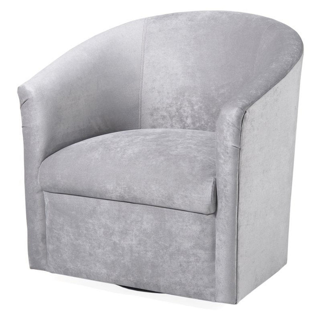 Gray Microfiber Swivel Accent Chair R456