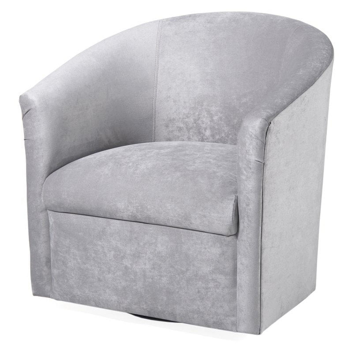 Gray Microfiber Swivel Accent Chair R456