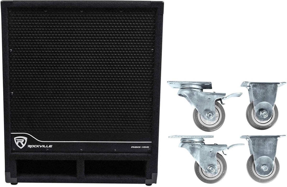 15" 1600w Active Powered PA Subwoofer with Steel Casters X298