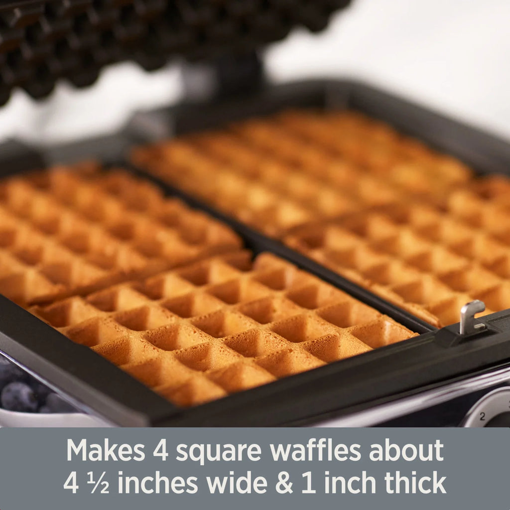 4 slice Belgian Waffle Maker with Removable Plates P103337