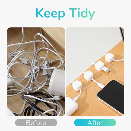 Black 6 Pcs Magnetic Cable Organizer Clips W80863