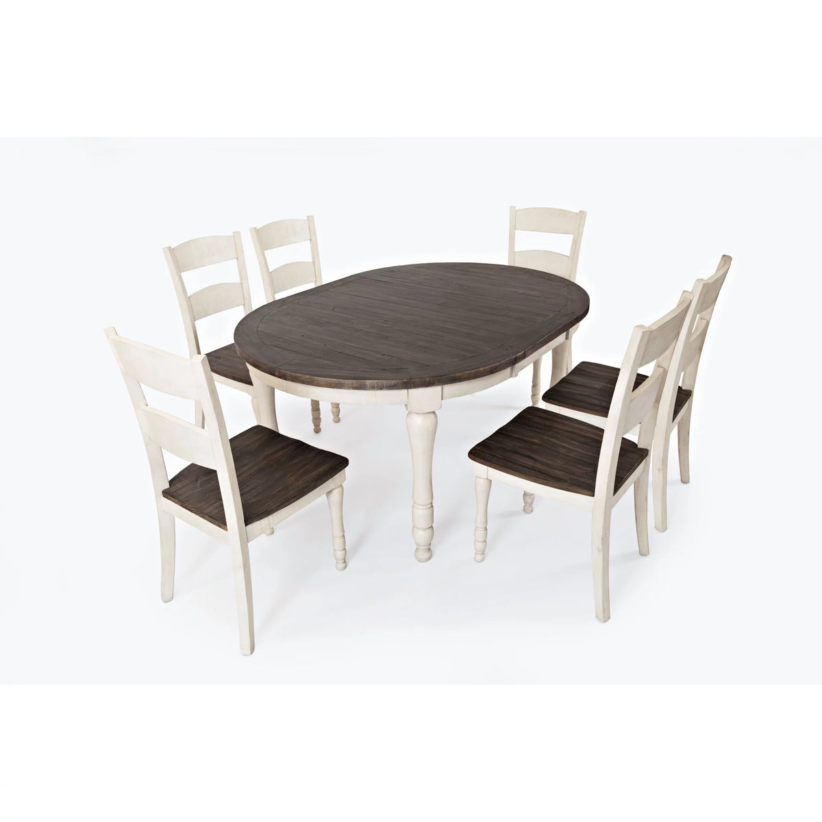 Reclaimed Pine Oval 7-Piece Dining Set X227035