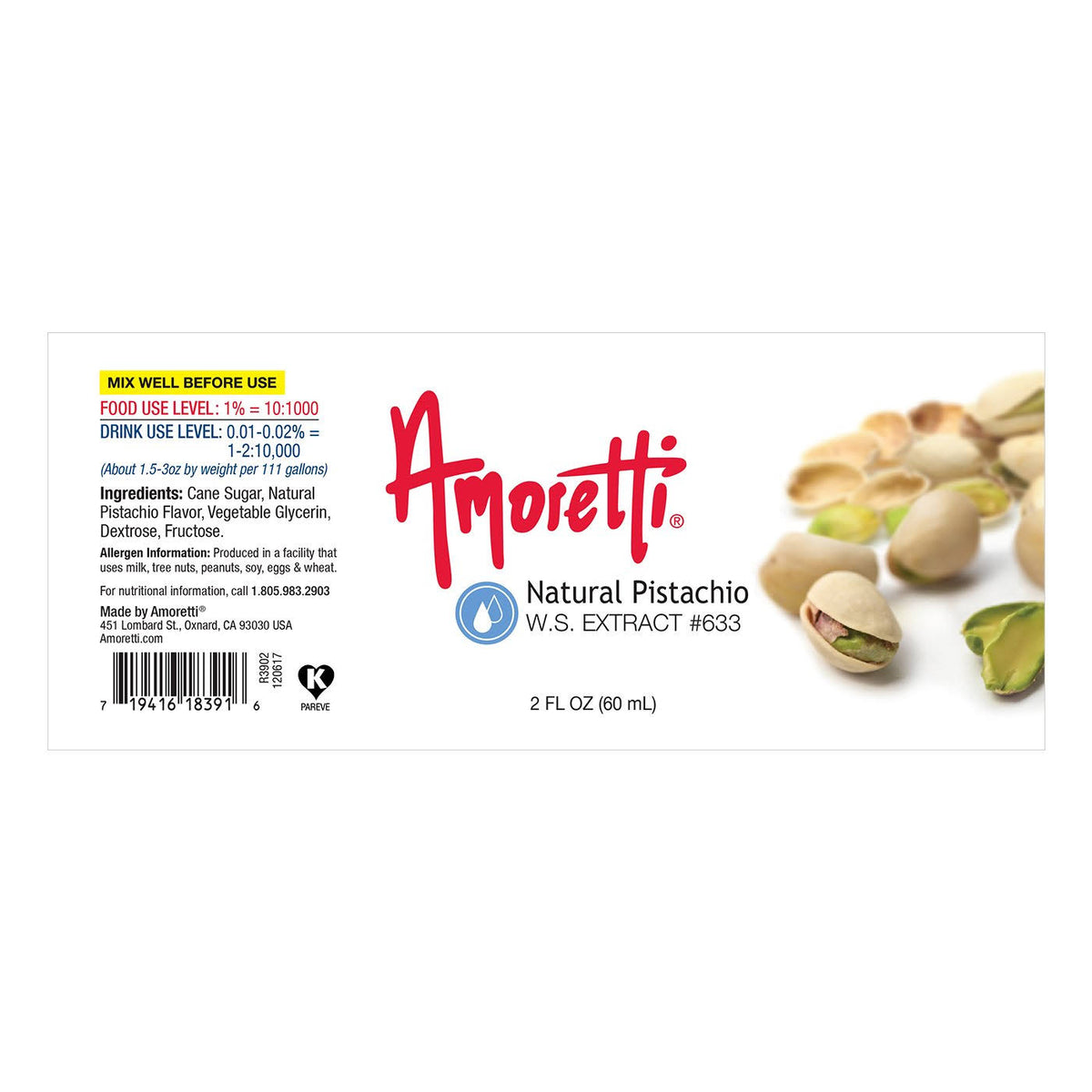 Natural Pistachio Extract Water Soluble - 2 lbs A5121